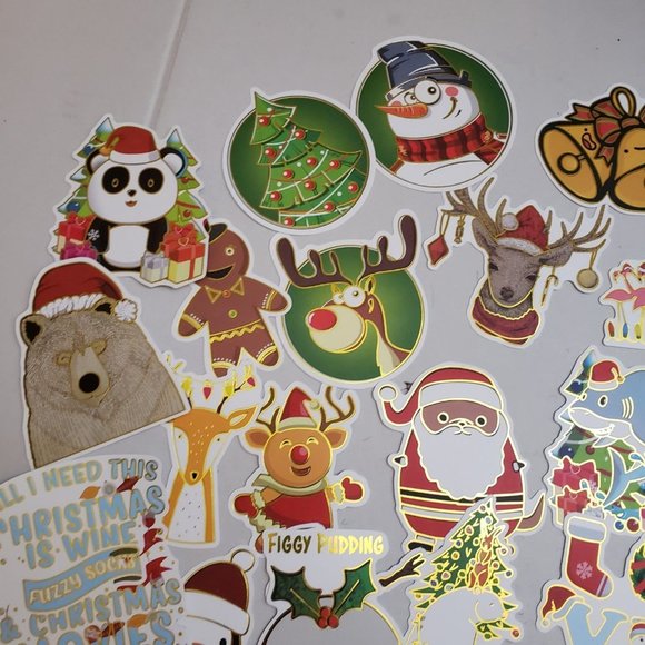 Christmas stickers waterproof 50 pkx3 - Picture 9 of 10